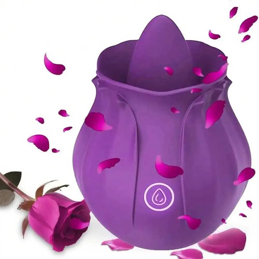 Powerful Rose Tongue Vibrator Female G Spot Clitoris Vagin Nipple Licking Stimulator Massager Masturbation Sex Toys for Adult W250319