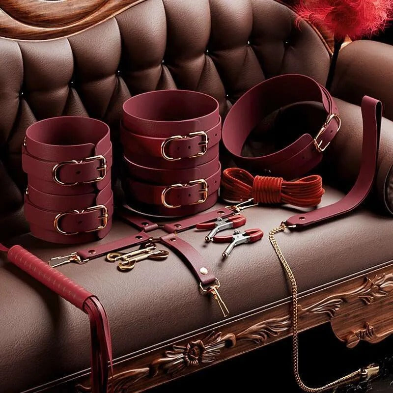 sex toys for women JIUUY Adult SM Sex Products Kits Bondage Gear Collar Butt Oral Erotic Bundle Blindfold Whip Sex BDSM Sex Game for Couples