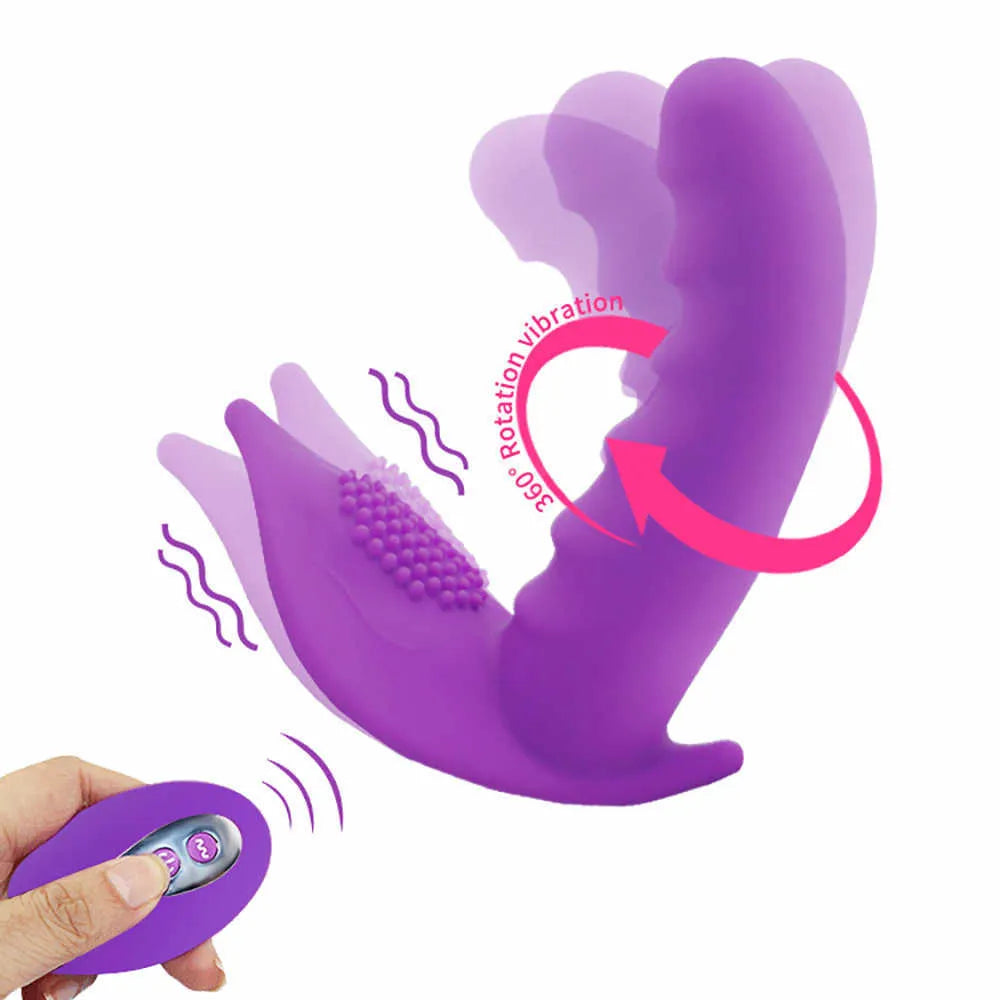 Beauty Items 360 Degree Rotation Dildo Vibrator Wearable Female sexy Toy Remote Control Panty Vibratior Vagina G-spot Stimulator Adult Product