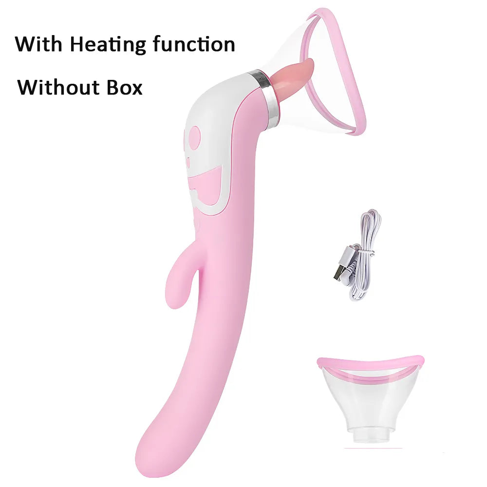 Tongue Dildo Vibrator For Women Intimate Goods Nipple Sucker Oral Licking Clitoris Stimulation Heating Erotic Sex Toys for Adult CY200520