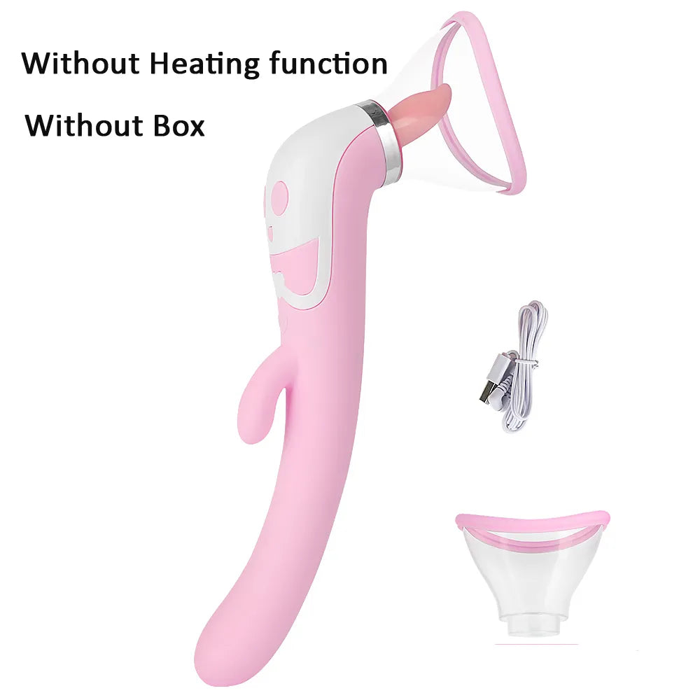 Tongue Dildo Vibrator For Women Intimate Goods Nipple Sucker Oral Licking Clitoris Stimulation Heating Erotic Sex Toys for Adult CY200520