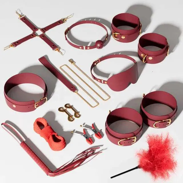 sex toys for women JIUUY Adult SM Sex Products Kits Bondage Gear Collar Butt Oral Erotic Bundle Blindfold Whip Sex BDSM Sex Game for Couples