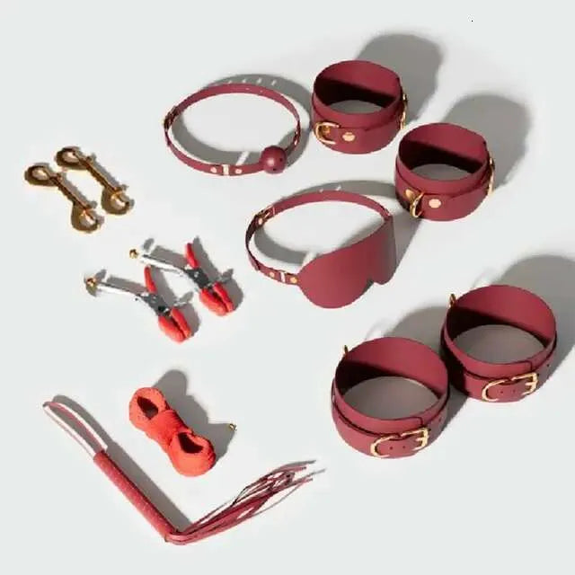 sex toys for women JIUUY Adult SM Sex Products Kits Bondage Gear Collar Butt Oral Erotic Bundle Blindfold Whip Sex BDSM Sex Game for Couples