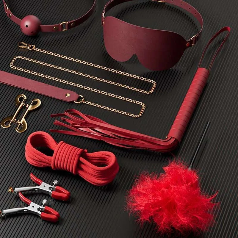 sex toys for women JIUUY Adult SM Sex Products Kits Bondage Gear Collar Butt Oral Erotic Bundle Blindfold Whip Sex BDSM Sex Game for Couples