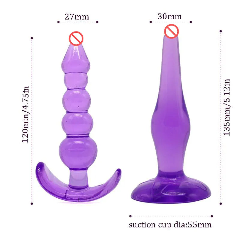 Sex toy massagers 7 Pcs/Set/lot Anal Plug Vibrator Silicone Anal Woman Butt Plugs Adult Products For Couples Women Masturbator